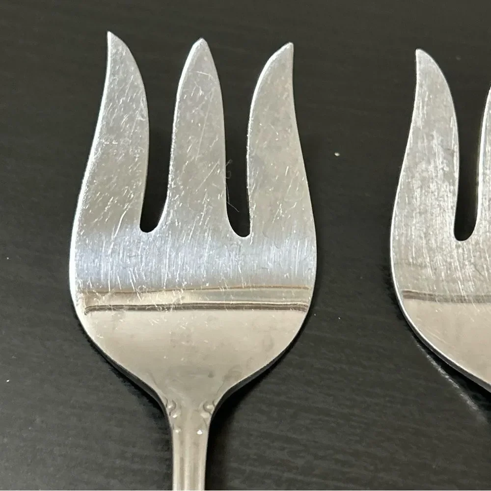 WM Rodger’s & Son Royal Manor Stainless 2 Serving Forks  & Ice Tea Spoon